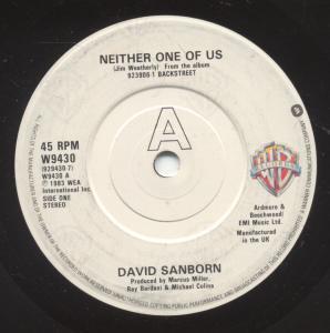 David Sanborn - Neither One Of Us