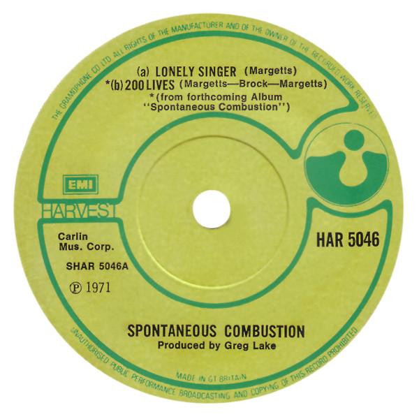 Spontaneous Combustion  - Lonely Singer/200 Lives